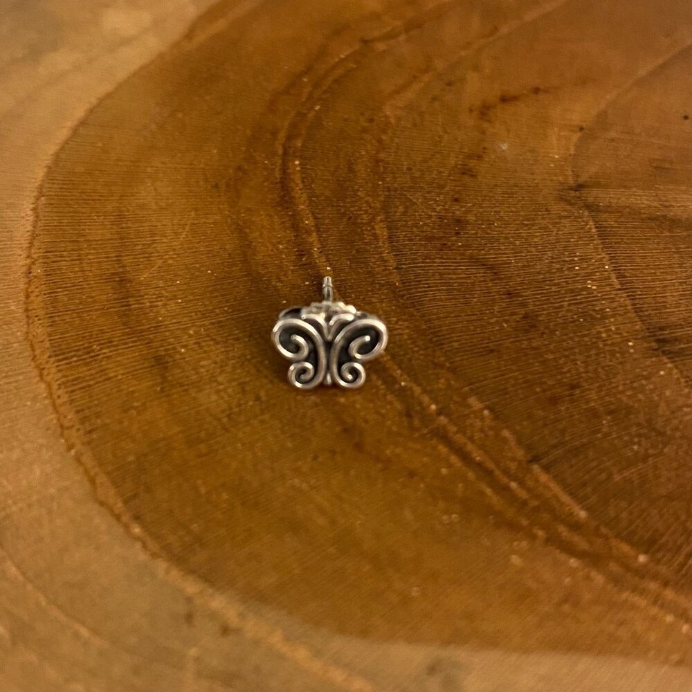 SINGLE Retired James Avery Garden Butterfly Ear Post Earring, Sterling Silver